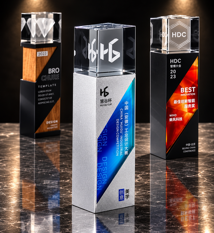Tall Square Column Acrylic Set - custom acrylic awards with your logo